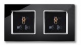 RTS2000 13A Dual Double Multifunction Plug Socket Black